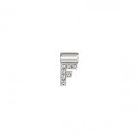 Charm Nomination Donna Sei Mia in Argento Zircone LETTERA-F - LETTERA-F